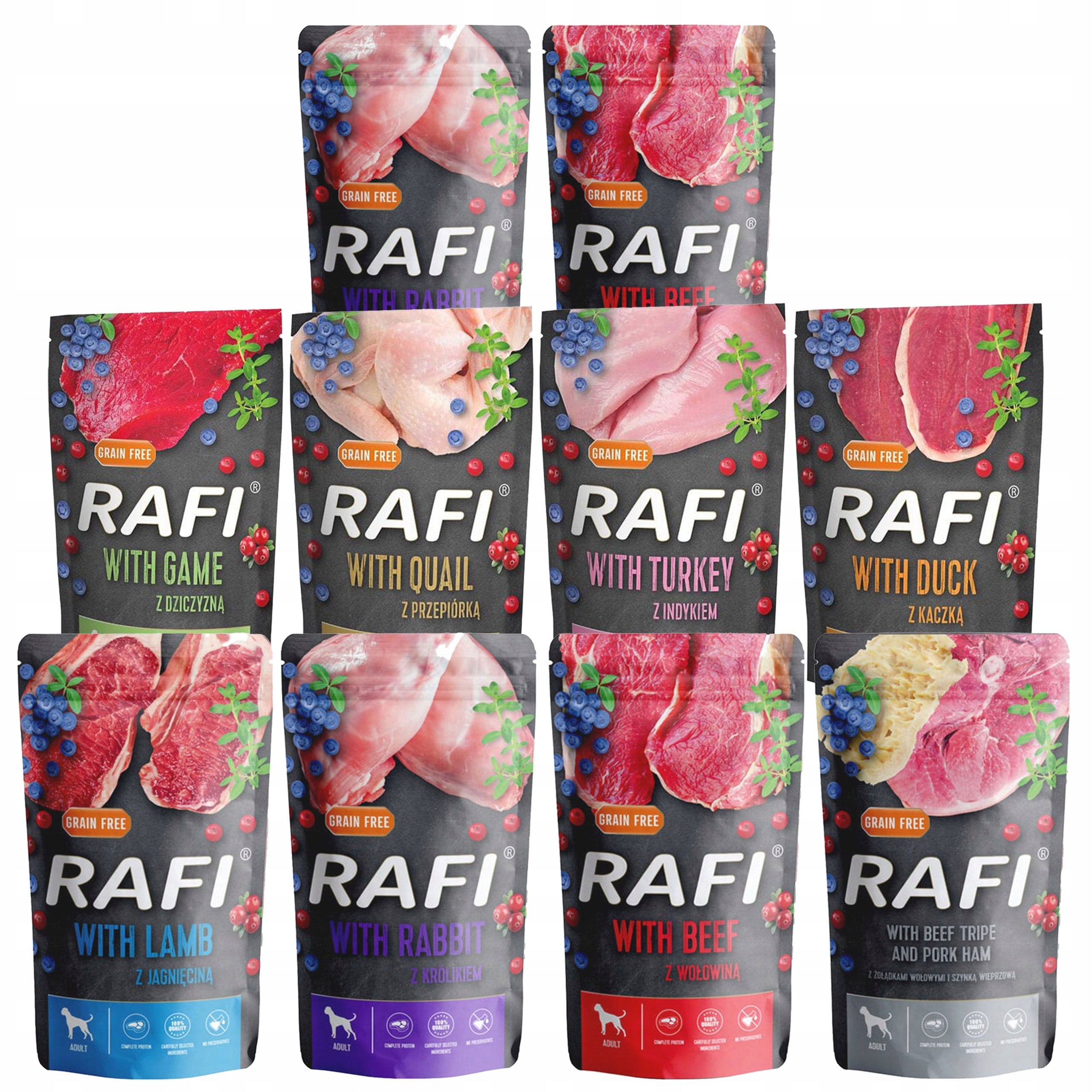 RAFI dog food Dolina Noteci mix of flavors 10 x 500 g