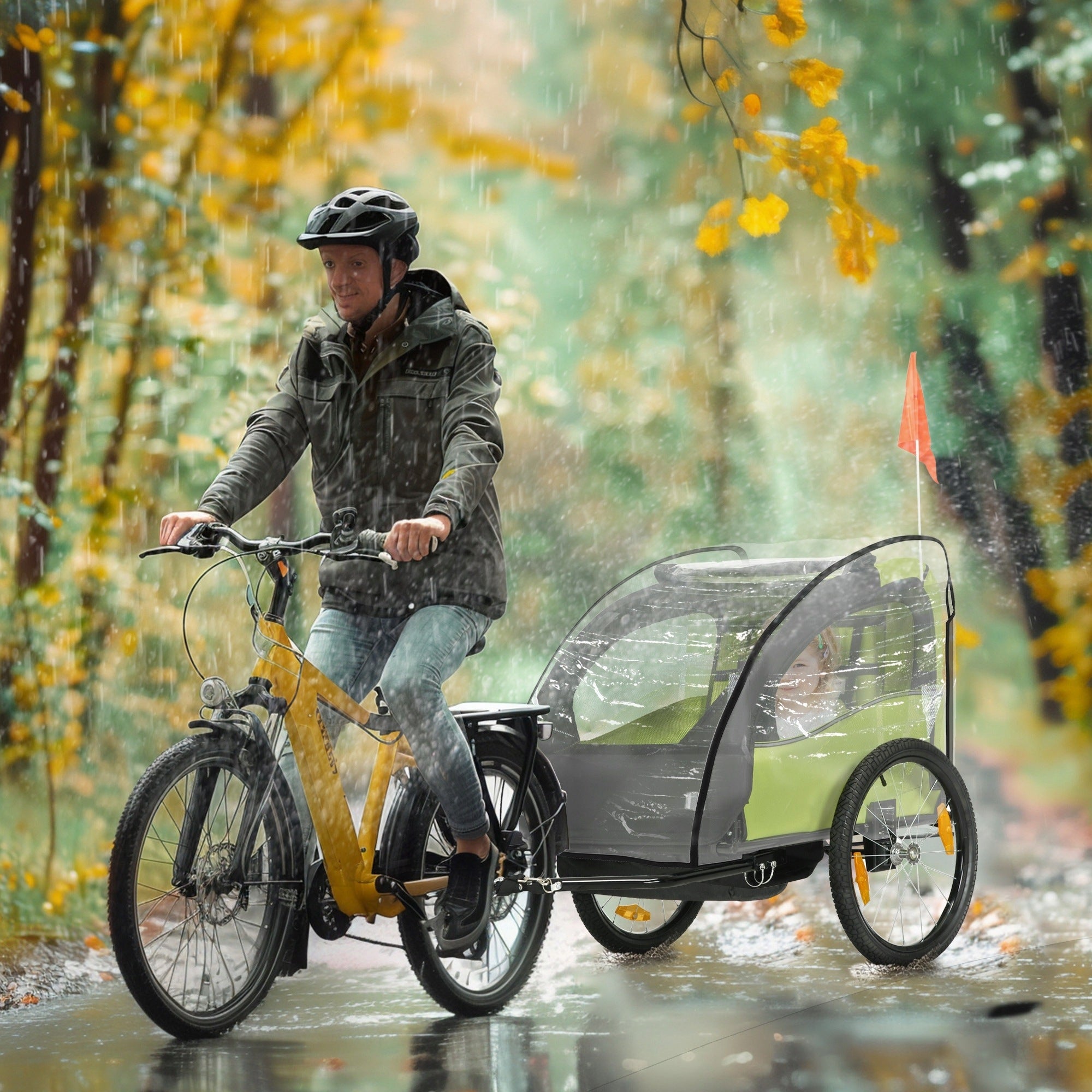 RAIN COVER FOR BICYCLE TRAILER CHILDREN'S RAIN FILM Packaging status original