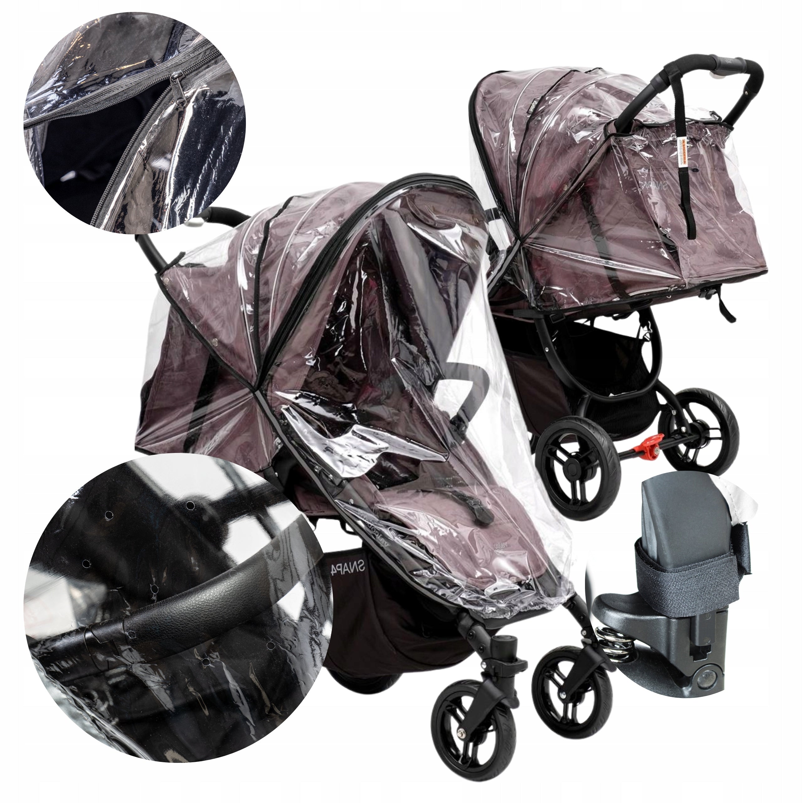 RAIN FILM FOR STROLLER REFLECTIVE VENTILATION VOLCANO BABY SNAP4
