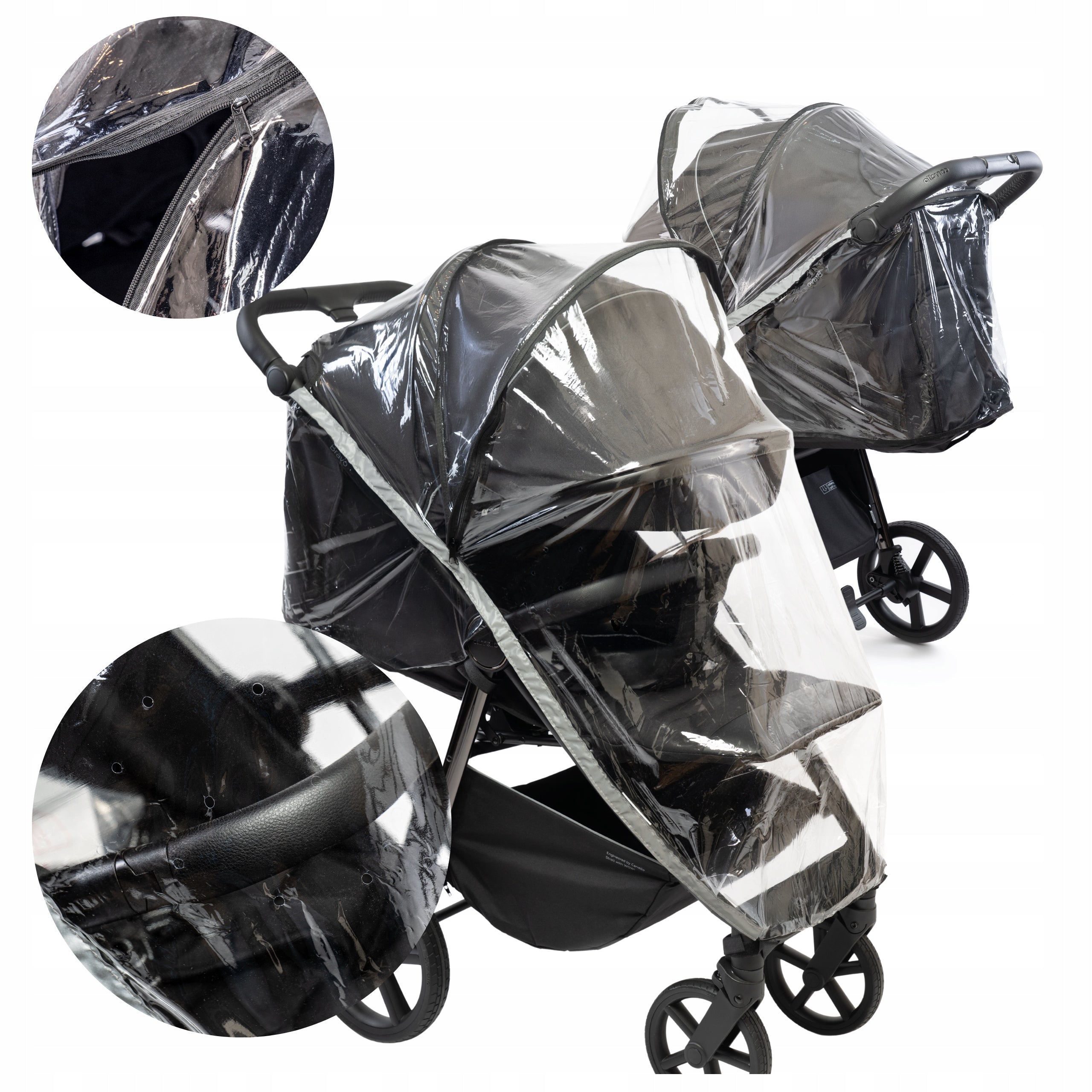 RAIN FILM FOR STROLLER WITH REFLECTIVE Carrello Bravo Carbon Mlite