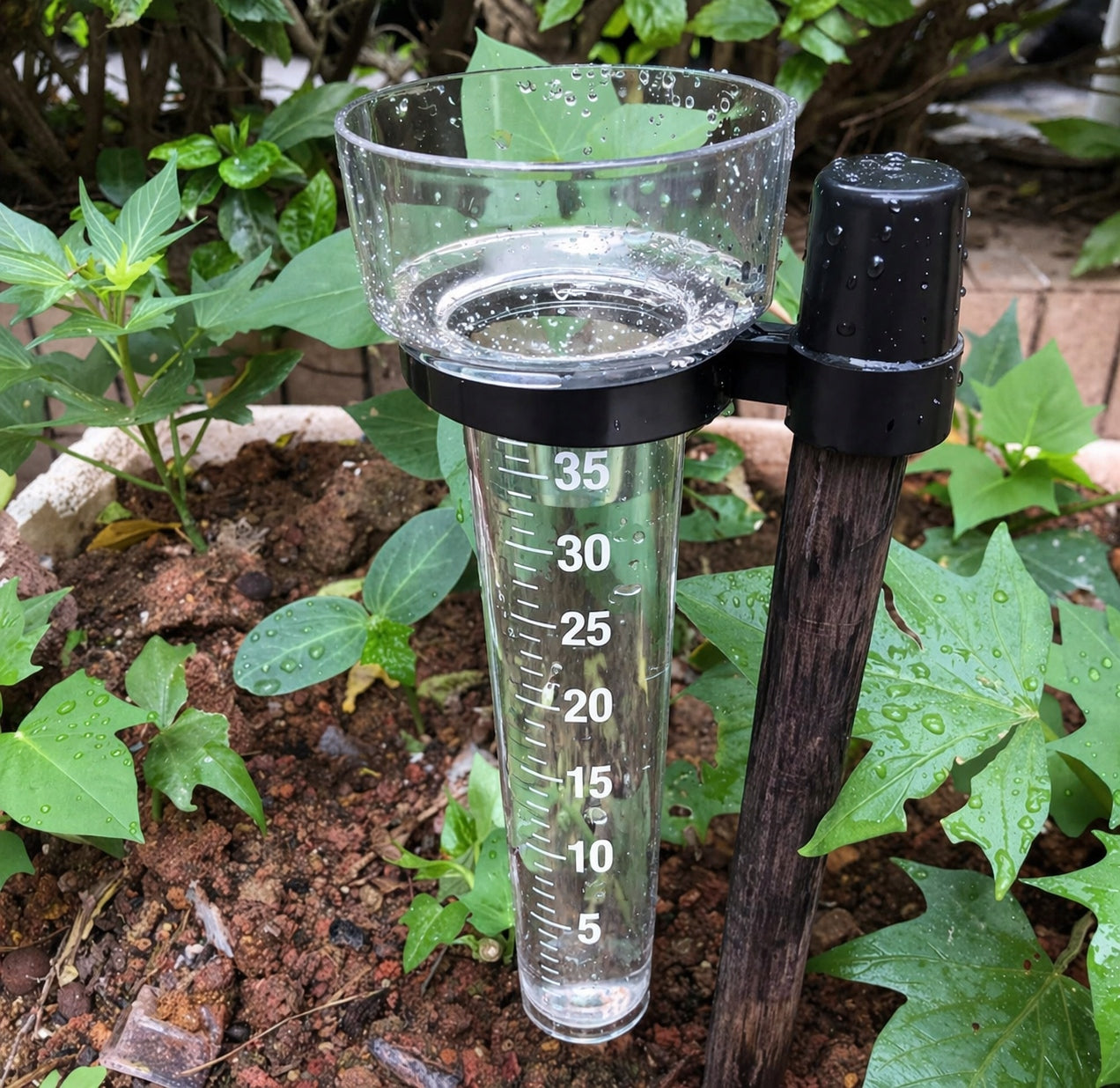 RAIN METER FOR MEASURING RAINFALL PRECIPITATION ON A STICK DRIVEN 35mm Manufacturer code DESZCZOMIERZ WBIJANY DO POMIARU OGRODU