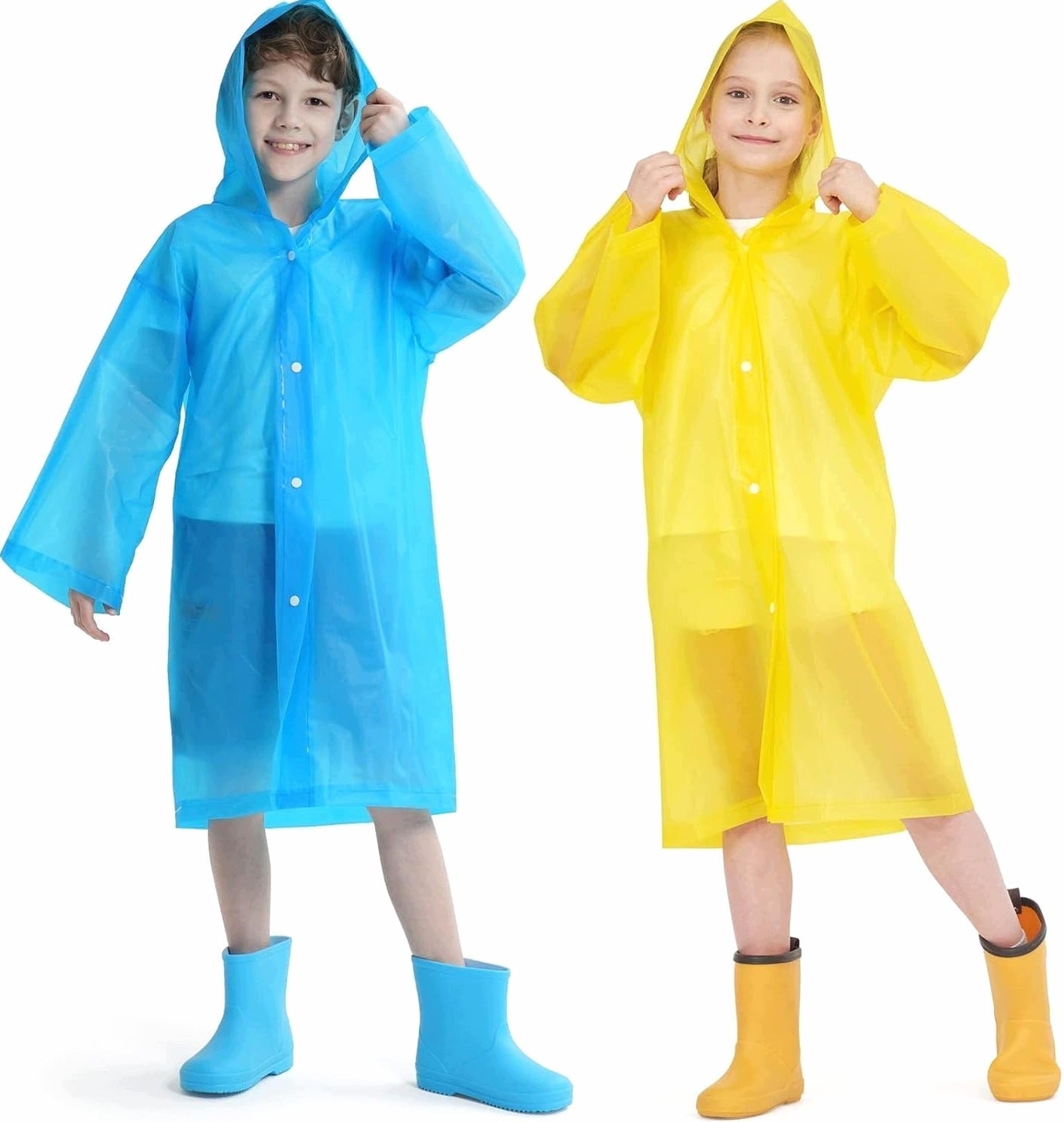 RAIN PONCHO 2 PIECES FOR CHILDREN WITH HOOD WATERPROOF