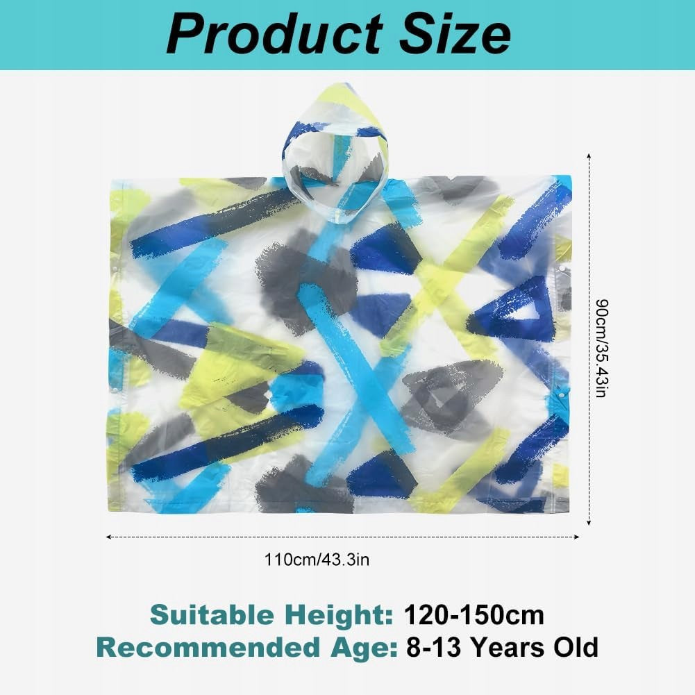 RAIN PONCHO 90CM CHILDREN'S WATERPROOF LIGHTWEIGHT MULTIPLE PEVA Brand no brand
