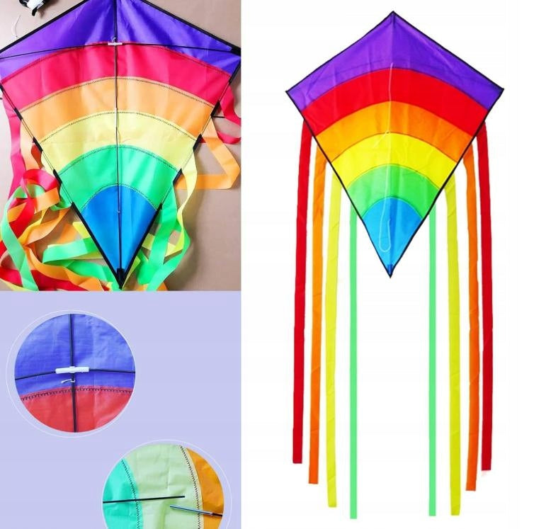 RAINBOW kite 64x158 cm FOLDING FIBERGLASS GIFT Product width 64 cm