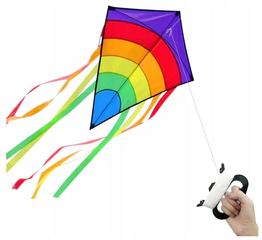 RAINBOW kite 64x158 cm FOLDING FIBERGLASS GIFT