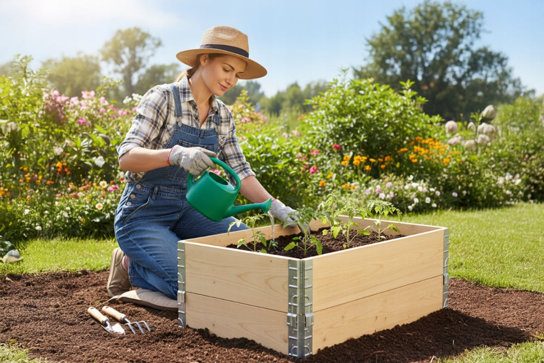RAISED BED GARDEN VEGETABLE GARDEN HERBARIUM WOODEN CHEST 120X80CM Brand Light Home