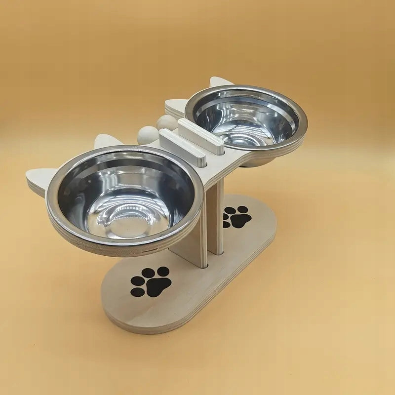 RAISED CAT BOWLS, DOG SLOPE 15° RAISED BOWL STAND Material metal