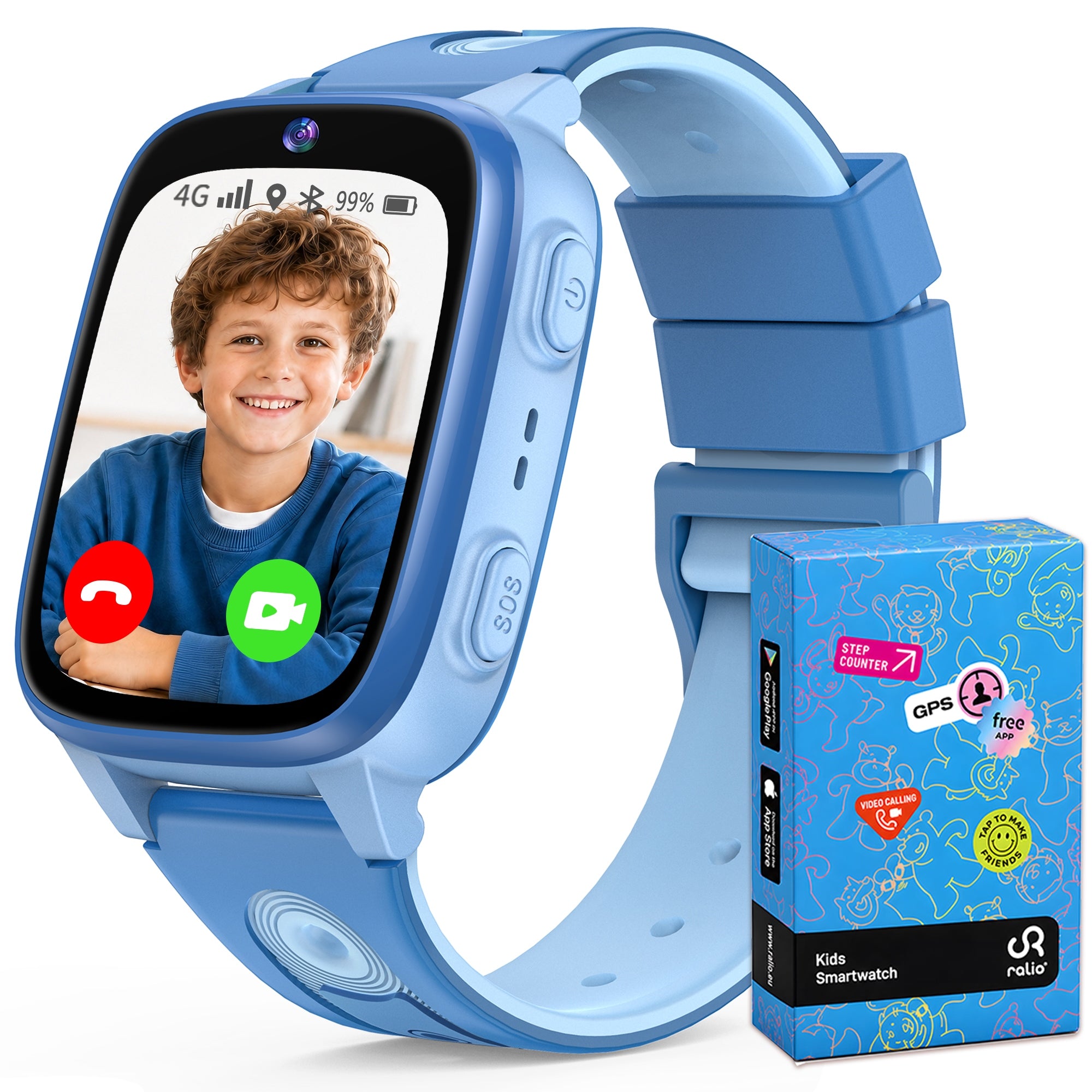 RALIO R5 Go Smartwatch dla dzieci 4G GPS SOS rozmowy wideo tryb szkolny