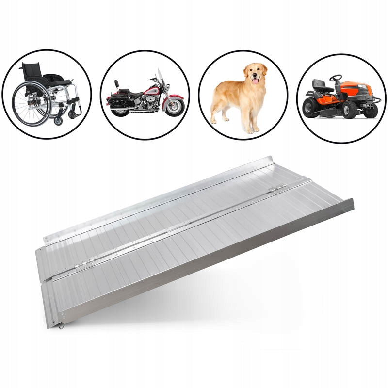 RAMP 120 cm – ALUMINIUM | LIFTING CAPACITY 270 kg | LIGHTWEIGHT MOBILE FOR DOGS