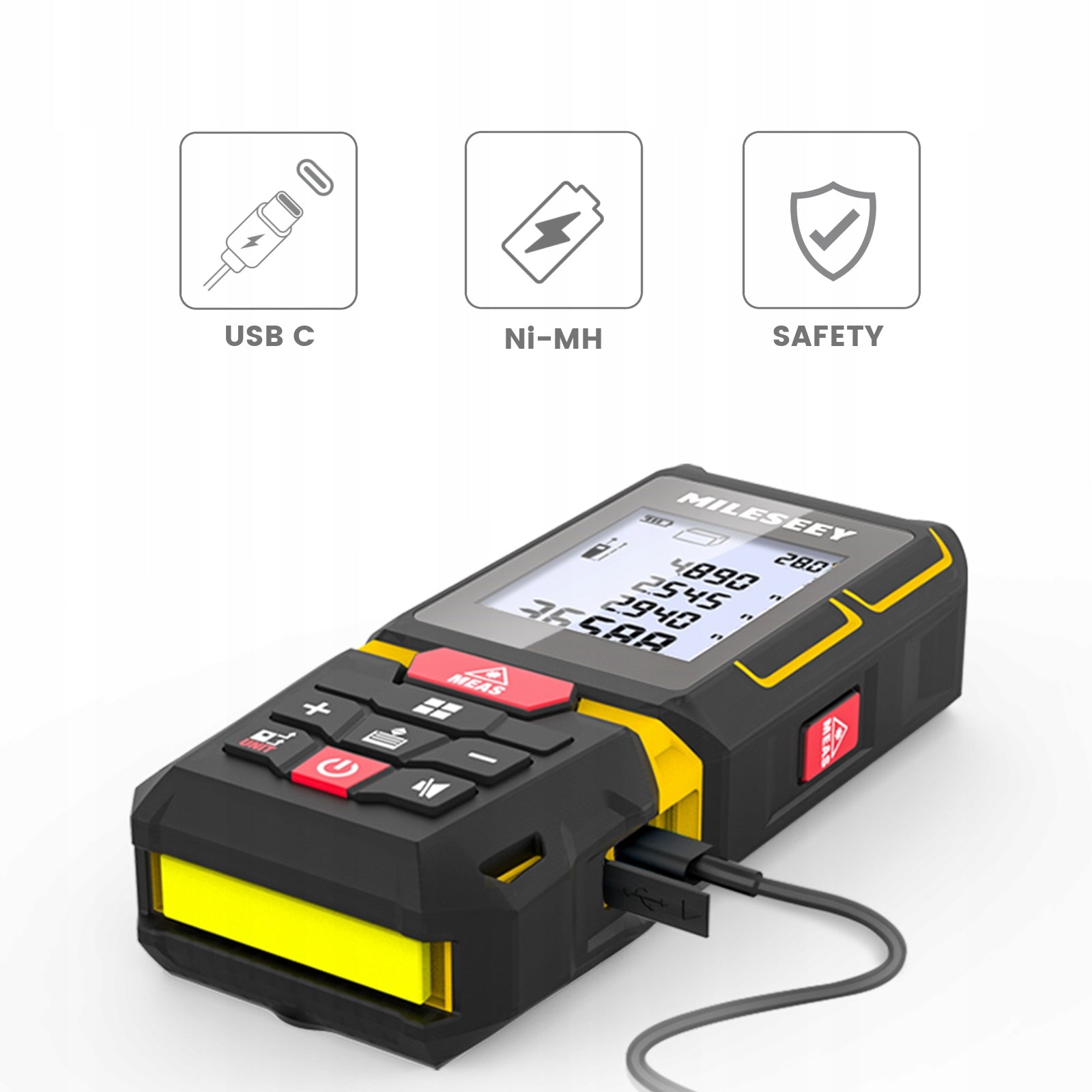 RANGEFINDER LASER DIGITAL DISTANCE METER FOOT TO ANGLE 100 METERS USBC Manufacturer code G7