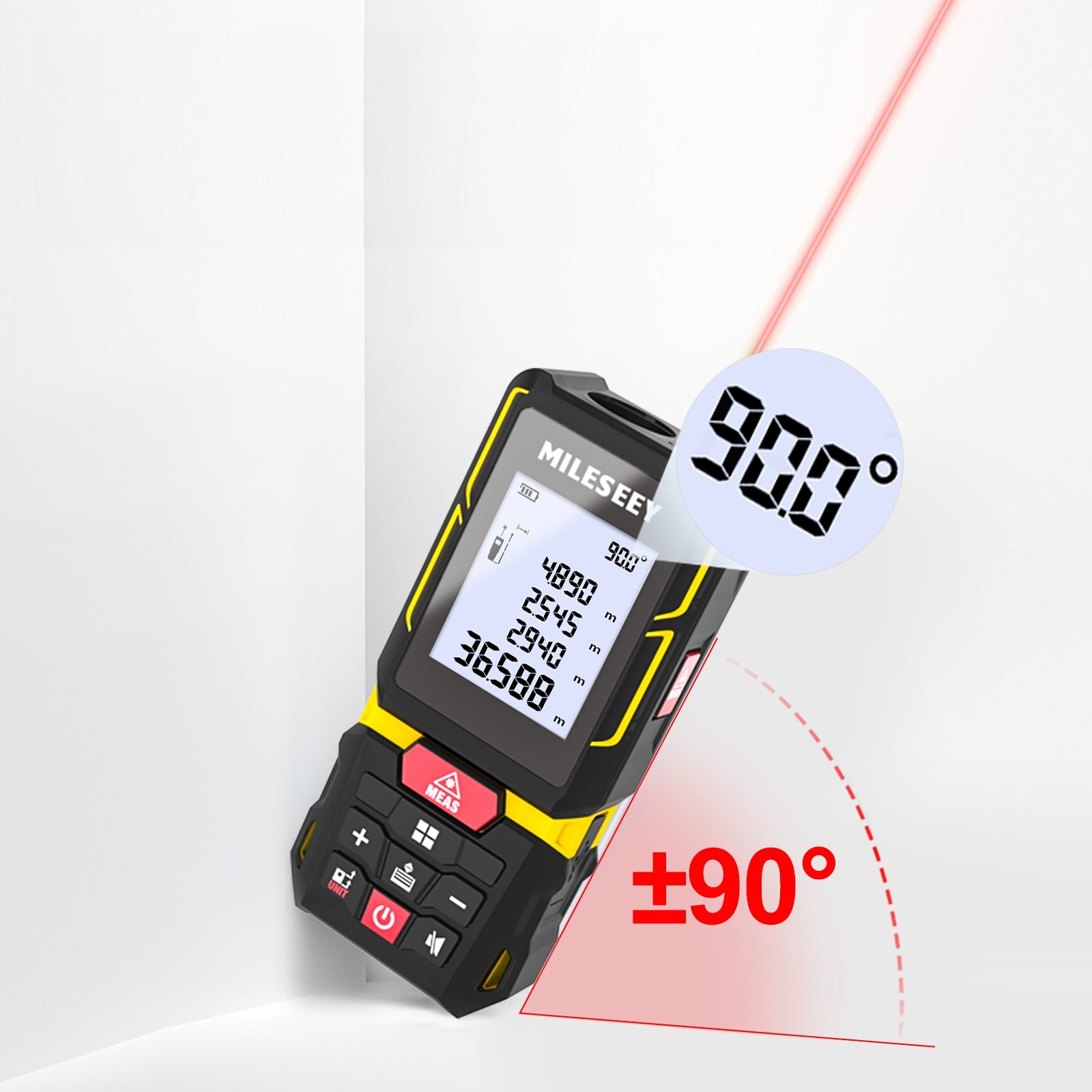RANGEFINDER LASER DIGITAL DISTANCE METER FOOT TO ANGLE 100 METERS USBC Maximum range 61-100