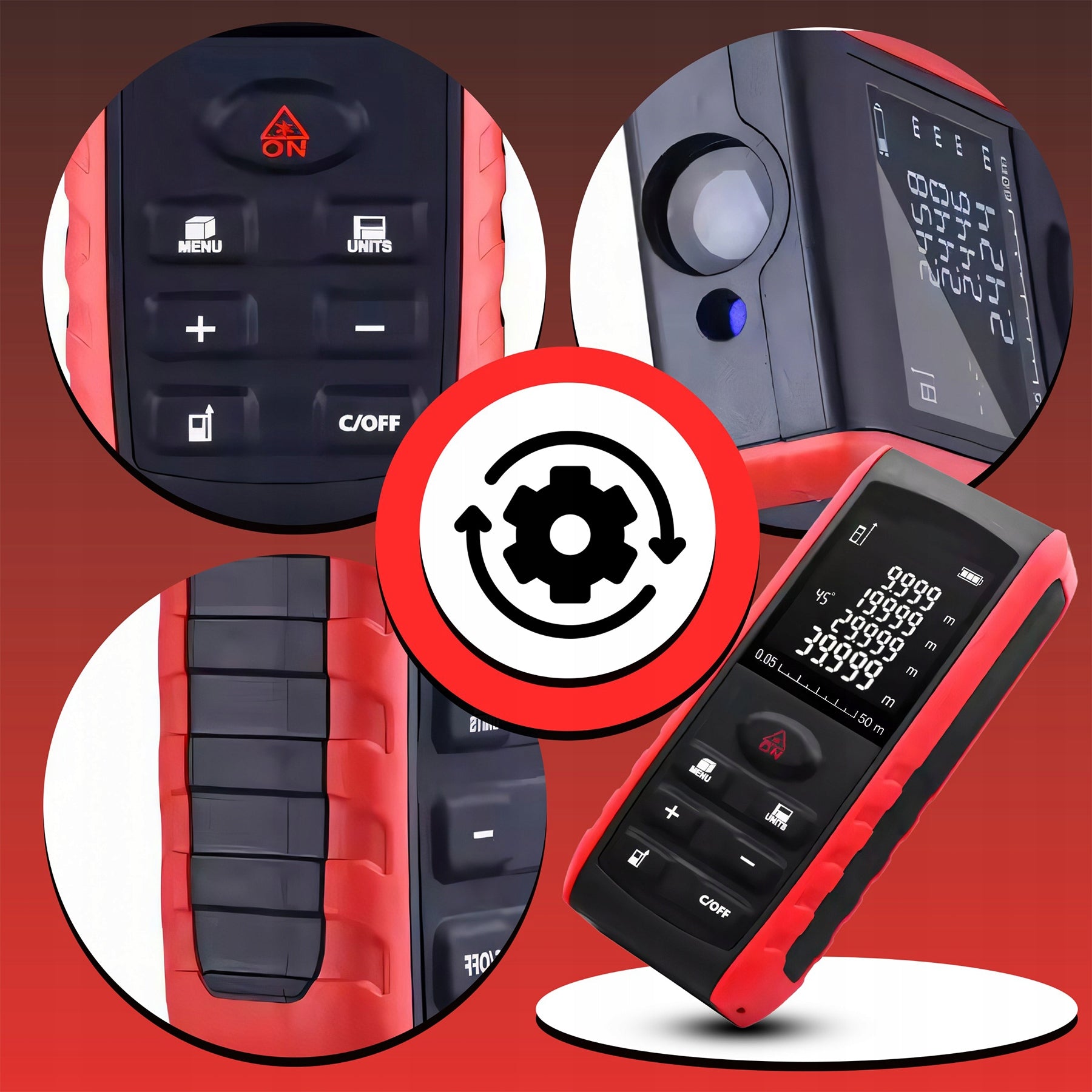 RANGEFINDER LASER DISTANCE METER 50M DIGITAL LEVEL LCD PROTRACTOR Manufacturer code R-ER1149