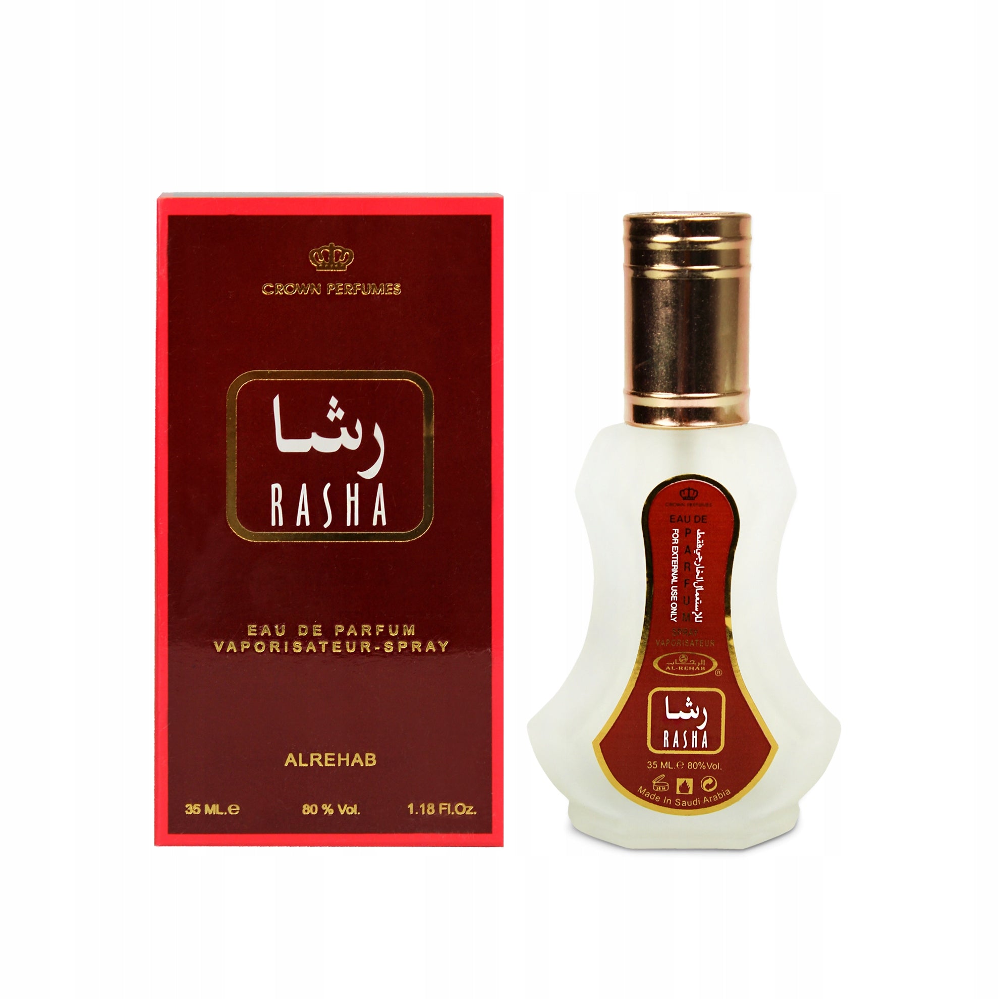 RASHA EAU DE PARFUM WOMEN'S ARABIC PERFUME EDP 35 ML AL REHAB Packaging status original