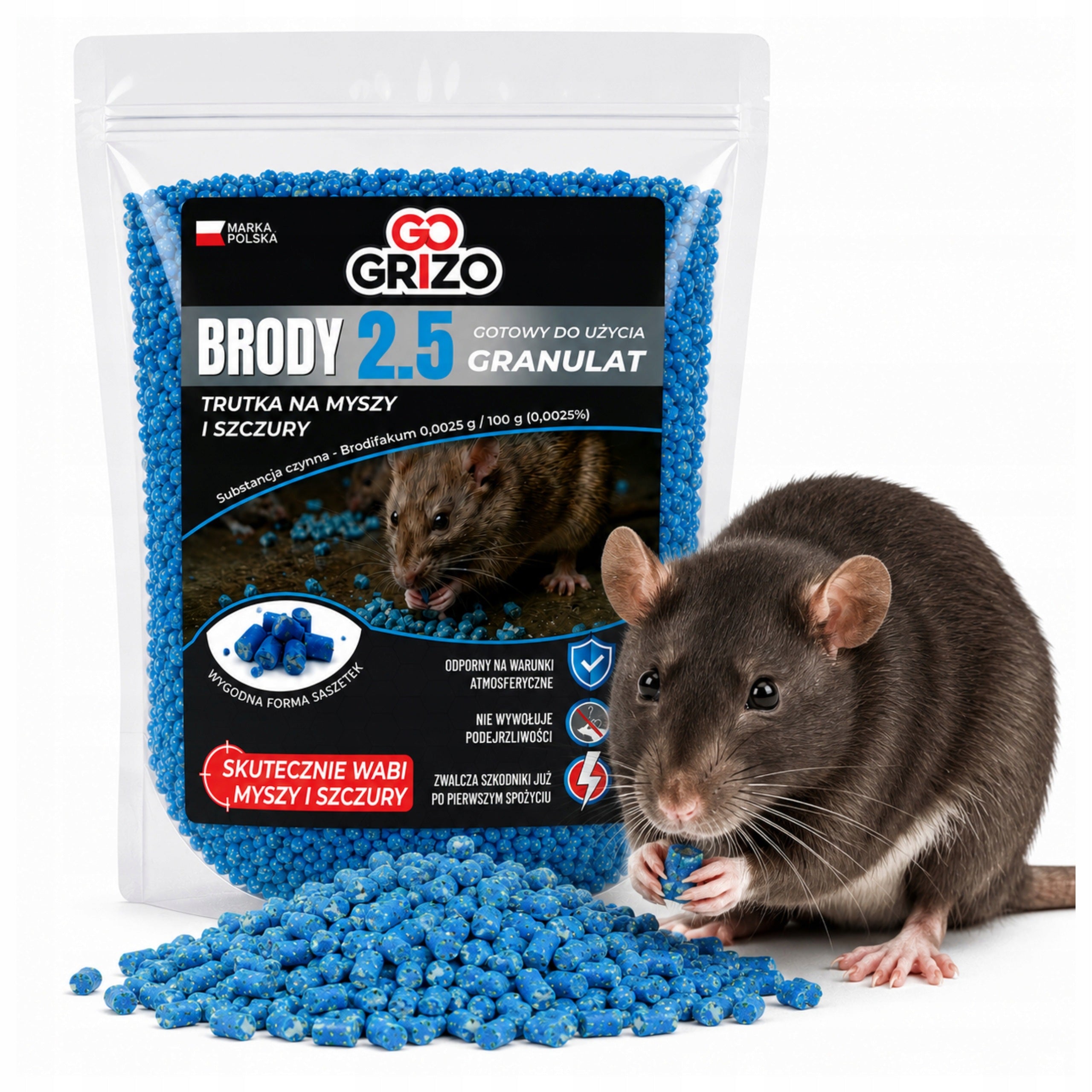 RAT POISON MICE GRANULES POISON RODENTS 1 KG STRONG GRAIN