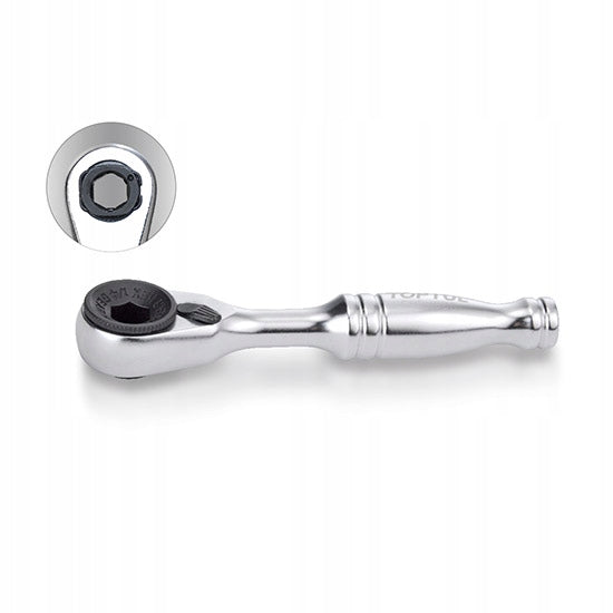 RATCHET WITH BIT HOLDER 1/4" WITH 60 TEETH 86,5mm TOPTUL Manufacturer code CHDV0801