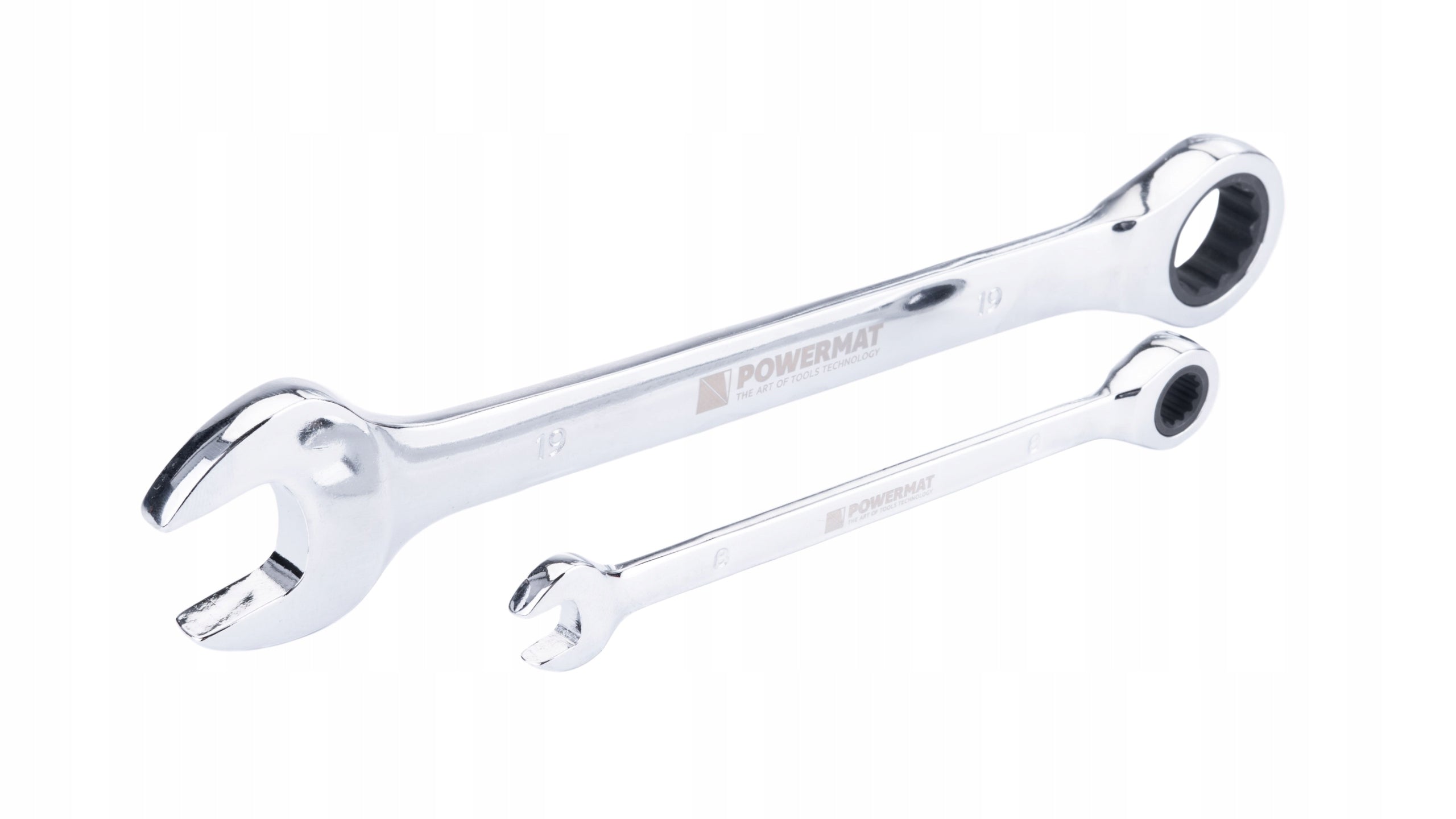 RATCHETING FLAT EYE WRENCHES 8-19 12EL. Key type combination
