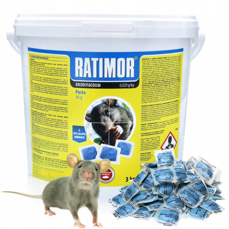 RATIMOR BRODIFAKUM Poison for mice and rats Poison Paste sachet 3kg