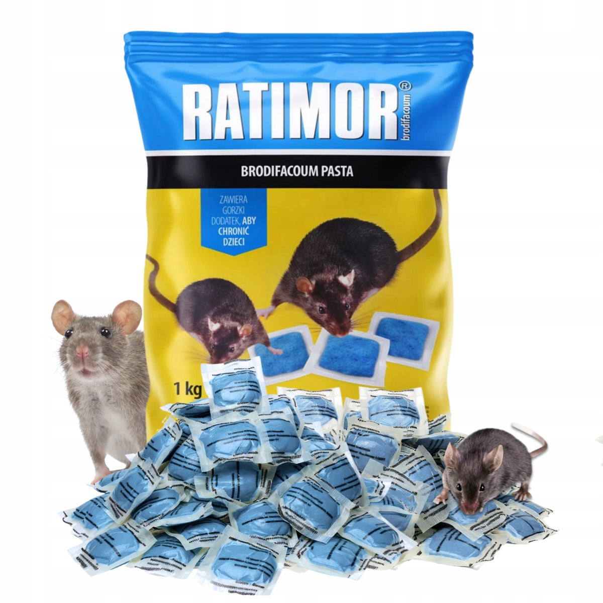 RATIMOR BRODIFAKUM Poison for mice and rats Poison Paste sachets 1kg