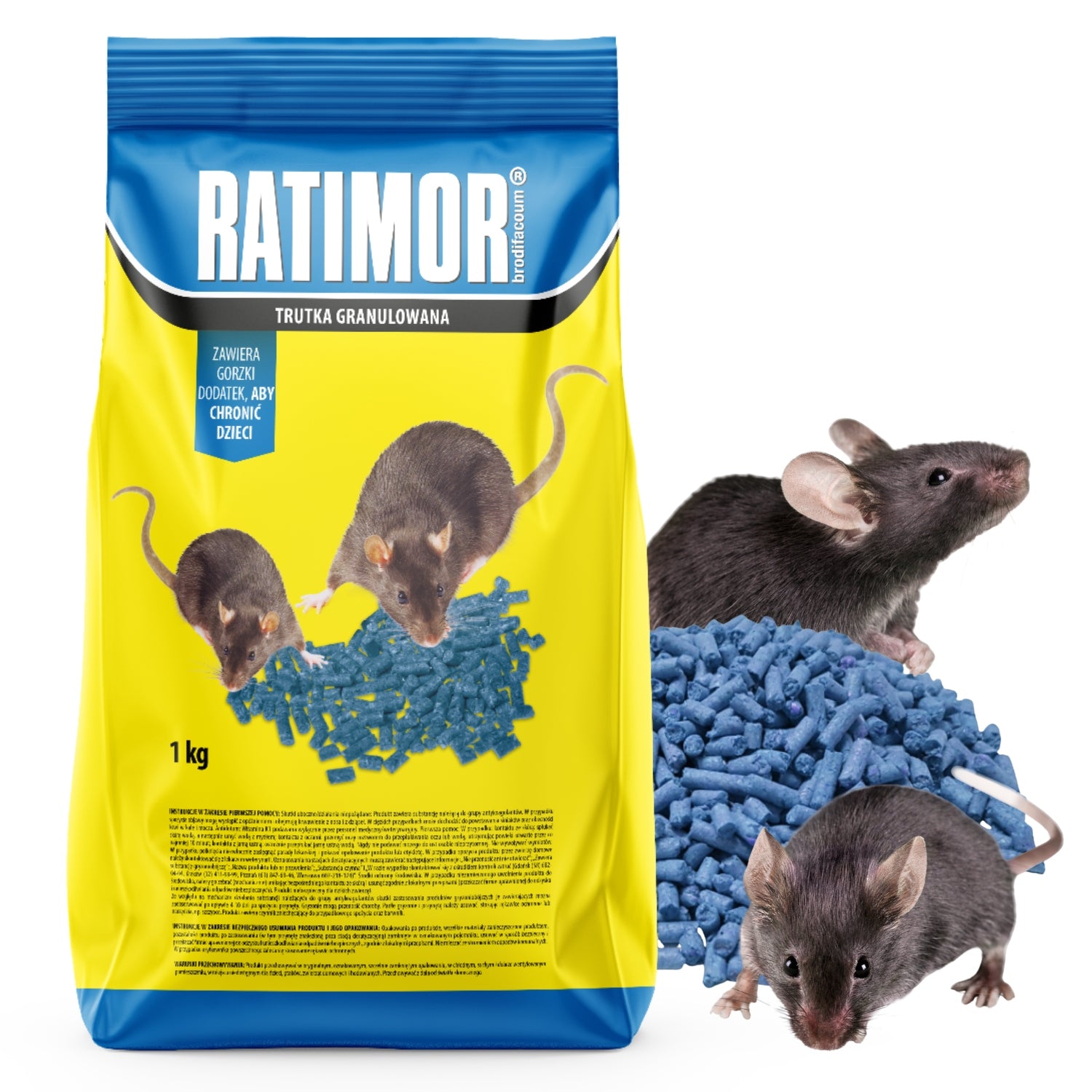 RATIMOR BRODIFAKUM Poison for mice and rats Poison loose granules 1kg