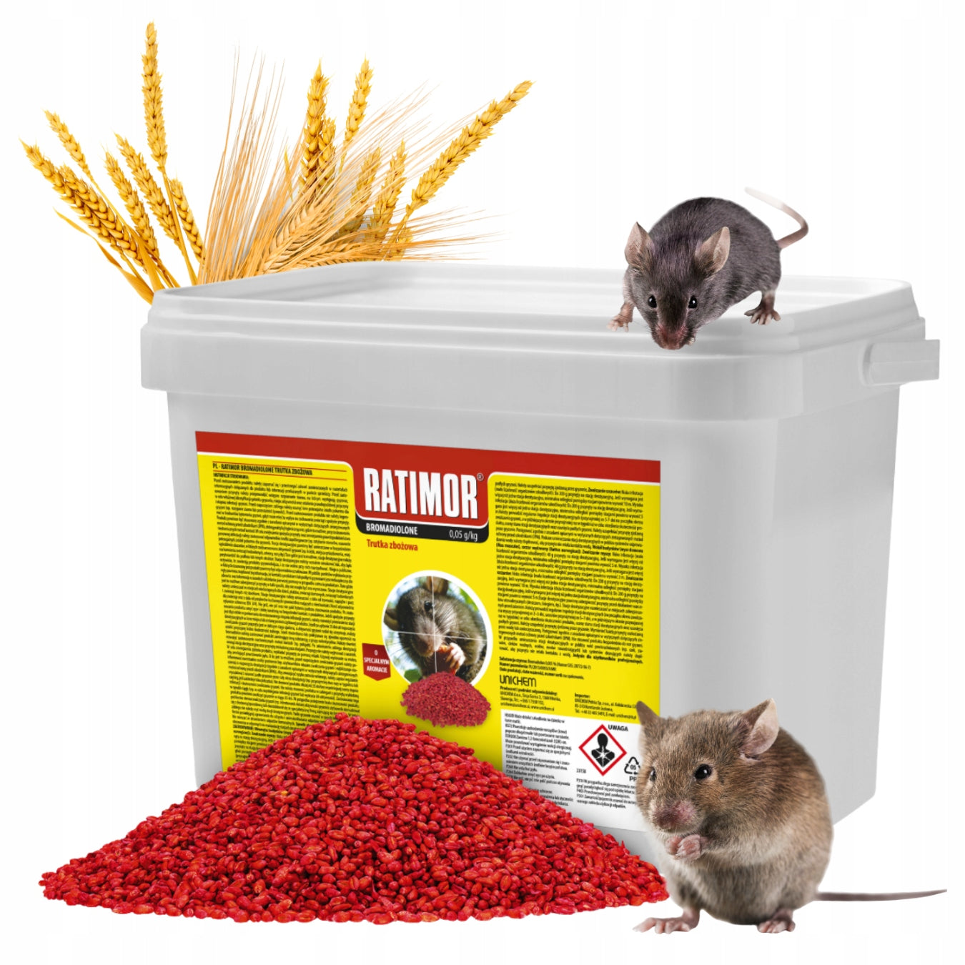 RATIMOR BROMADIOLON Poison for mice and rats cereal Poisoned grain 3kg