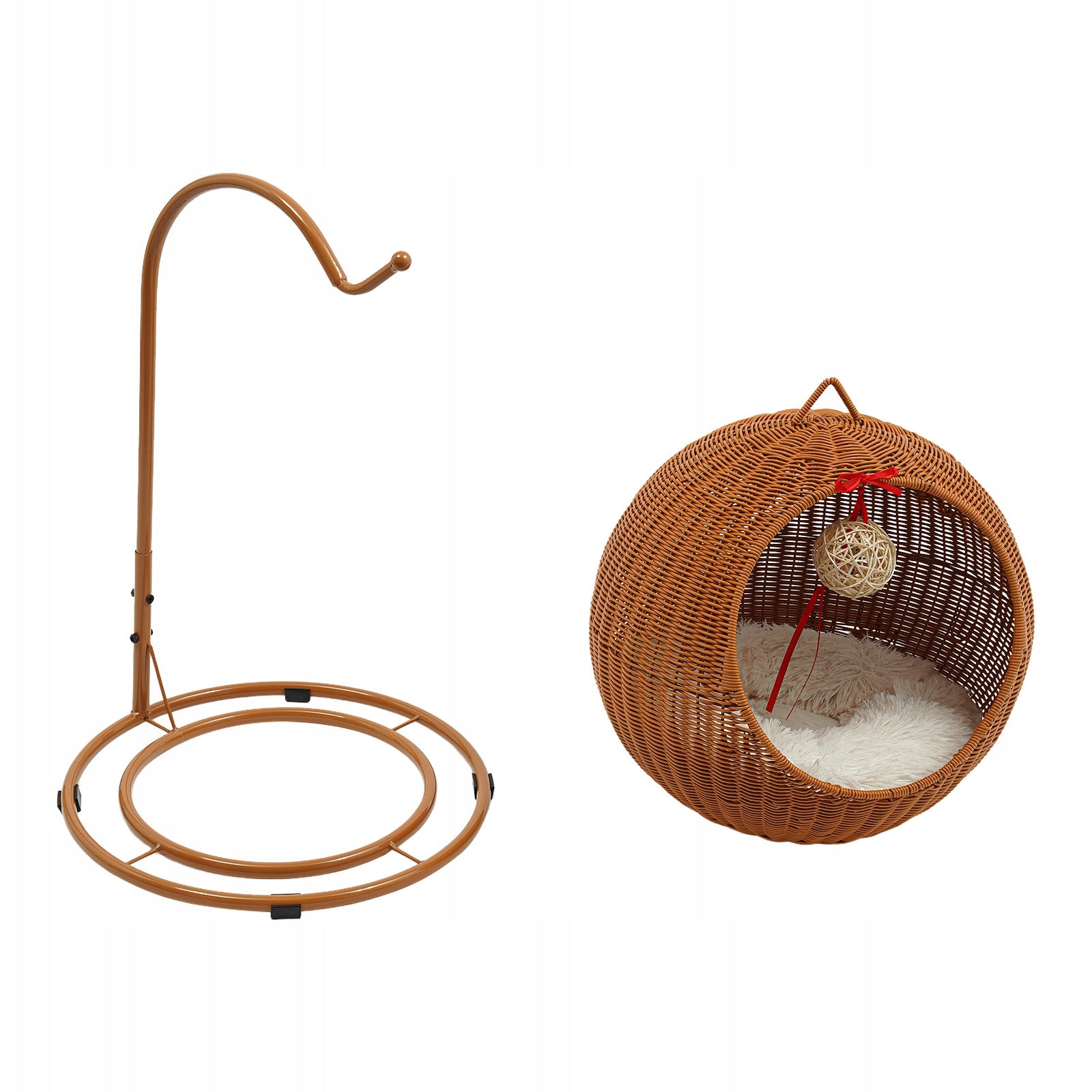 RATTAN HANGING Swing for Cat +FRAME Basket BOOTH Bed PILLOW Product width 43 cm