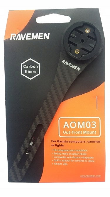 RAVEMEN AOM03 Carbon Fiber Computer Mount for Integrated Bars, Only 28g Brand Ravemen