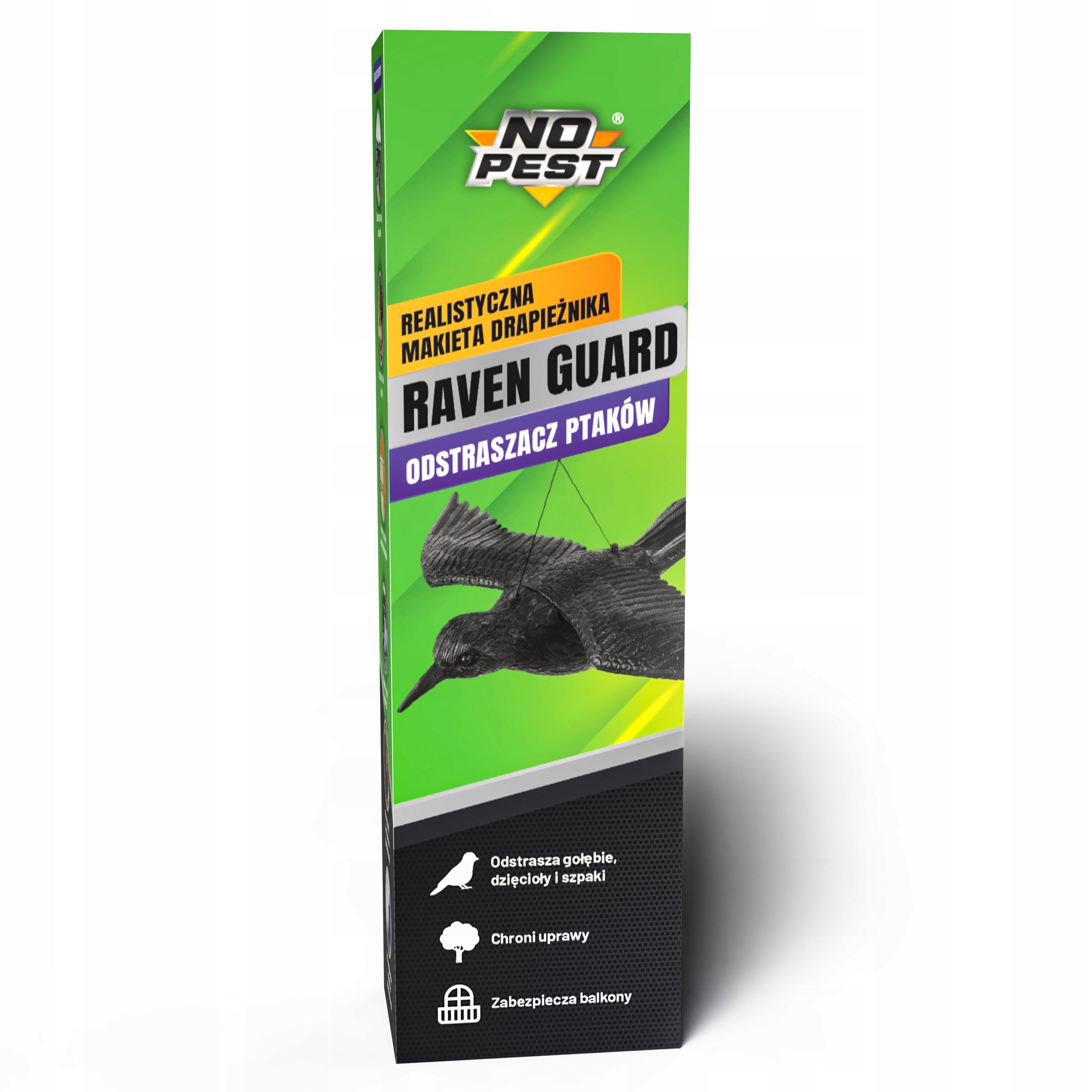RAVEN IN FLIGHT NO PEST MOCK-UP BIRD RAVEN DETERRENT BIRDS PIGEON STARLINGS Packaging status original