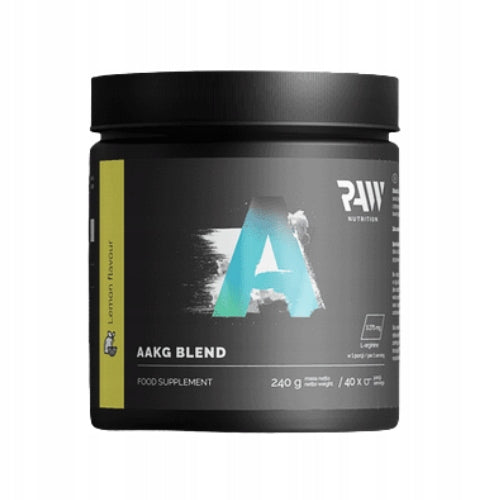 RAW NUTRITION AAKG BLEND 240g PUMP - CAPACITY - REGENERATION - LEMON Packaging status original