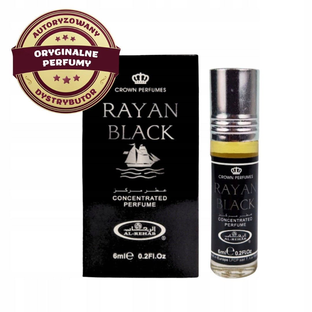 RAYAN BLACK Perfume in CPO Oil 6 ml | Al Rehab