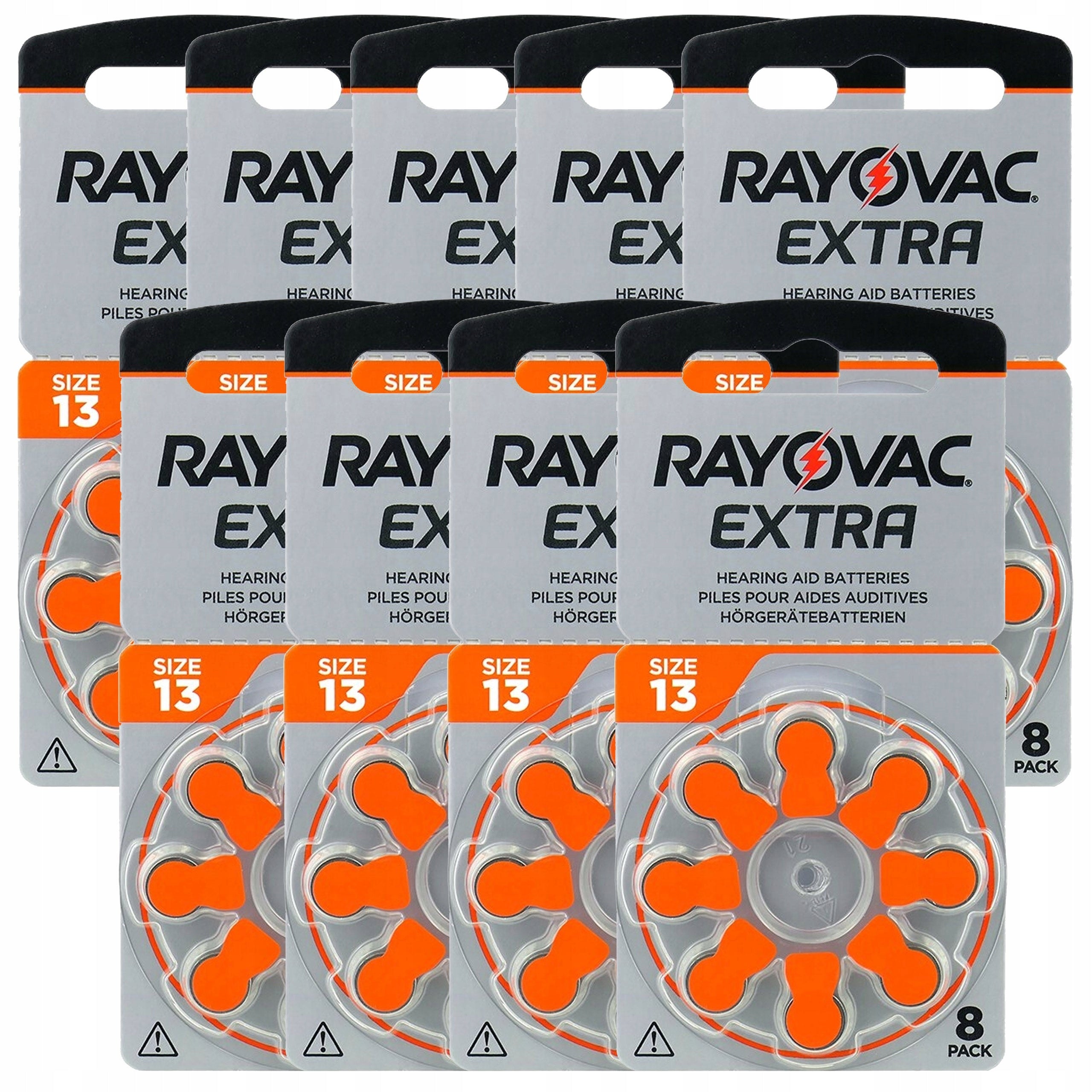 RAYOVAC EXTRA Hearing Aid Batteries 13 MF PR48 ZincAir 72pcs
