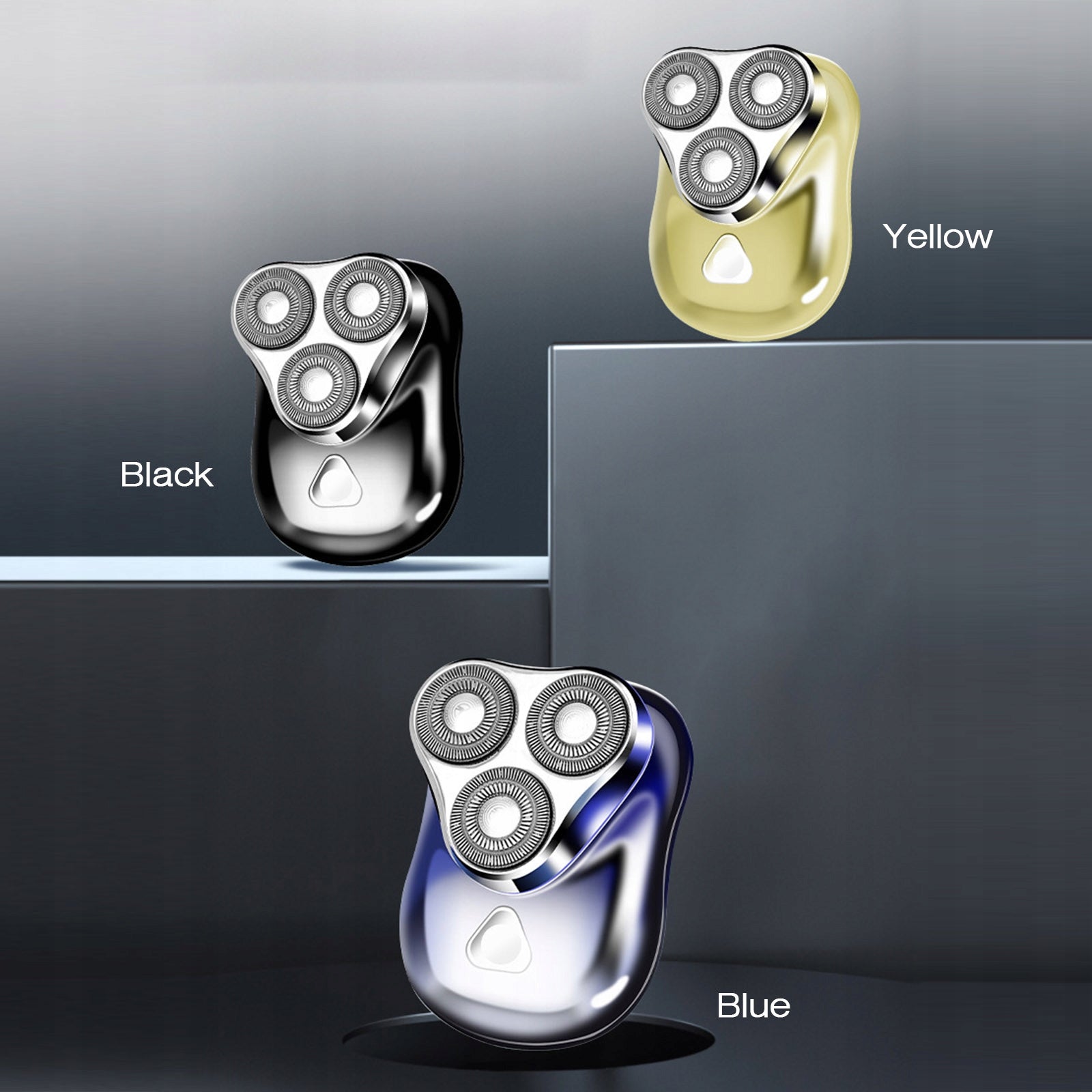 RAZOR BEARD SHAVER BEARD 3 BLADES BLUE Packaging status original