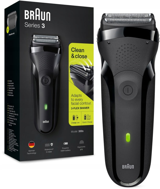 RAZOR BRAUN SHAVER SET FOR MEN SHAVING BEARD 300S