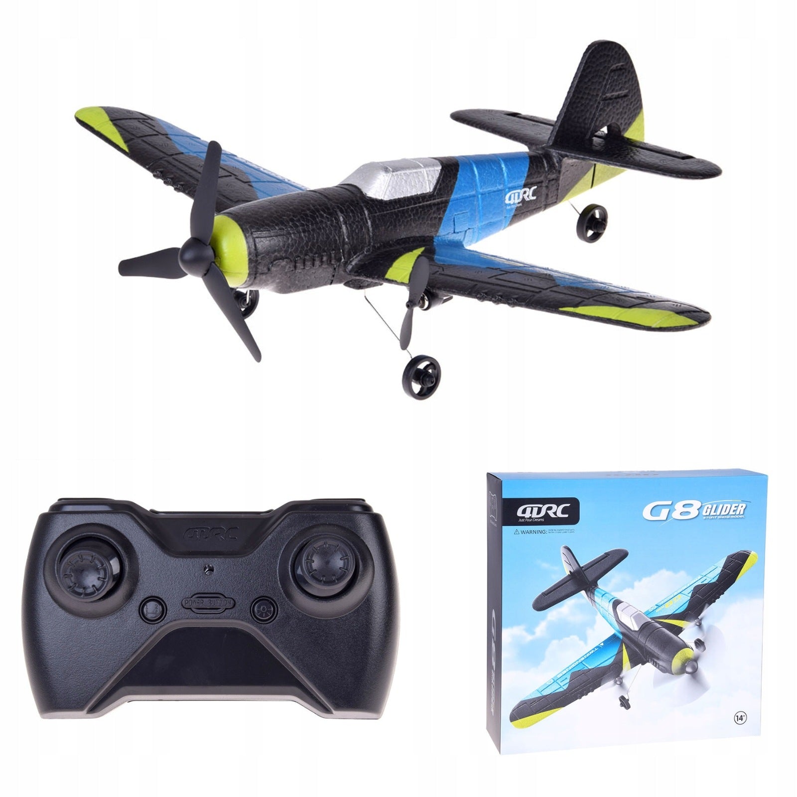 RC Airplane G8 Glider with Foam EPP LED Remote Controlled USB 2,4GHz