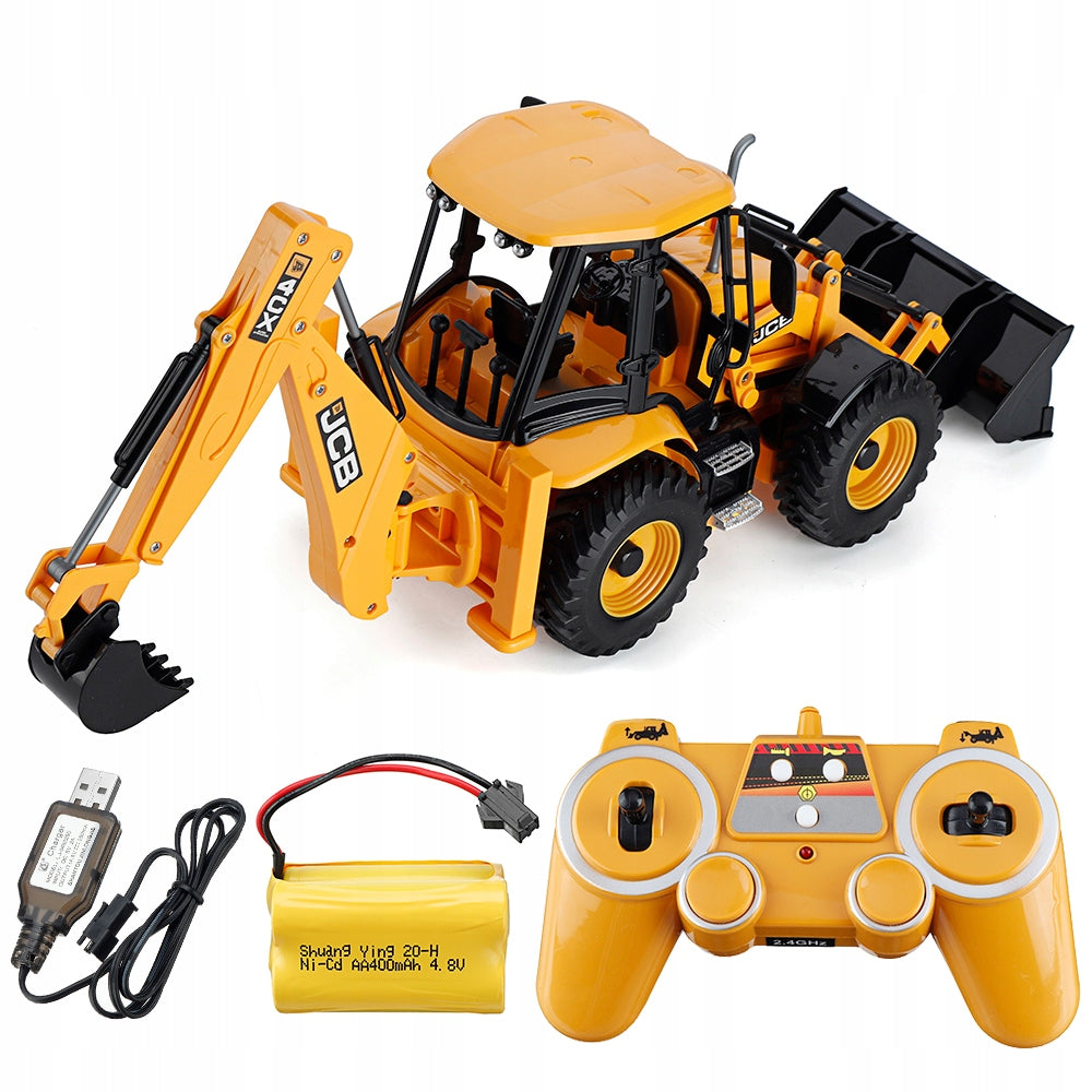 RC BAGR-NAKLADAČ Dálkově Ovládaný VELKÝ TRAKTOR LICENCE JCB + OVLADAČ