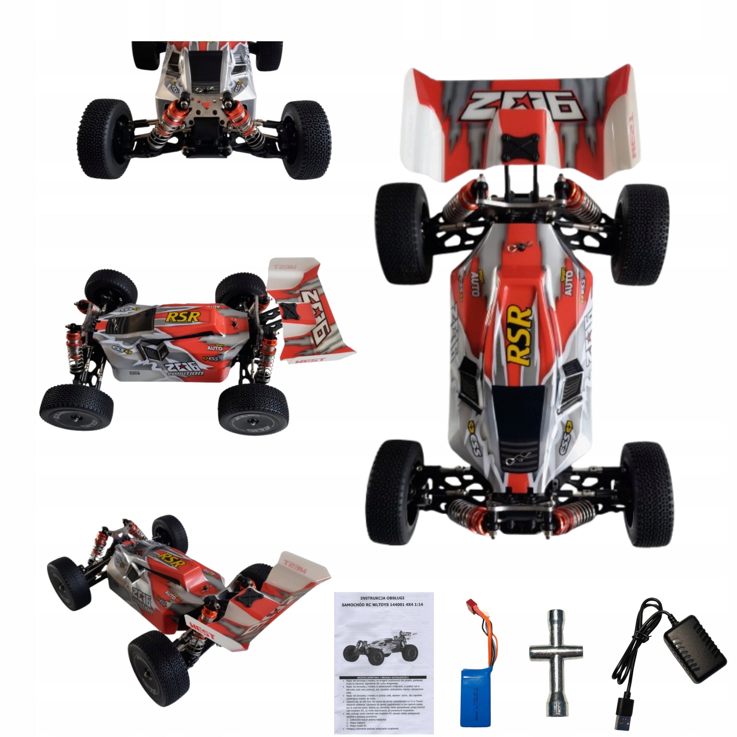 RC CAR 4x4 SCALE 1:14 55km/h RED