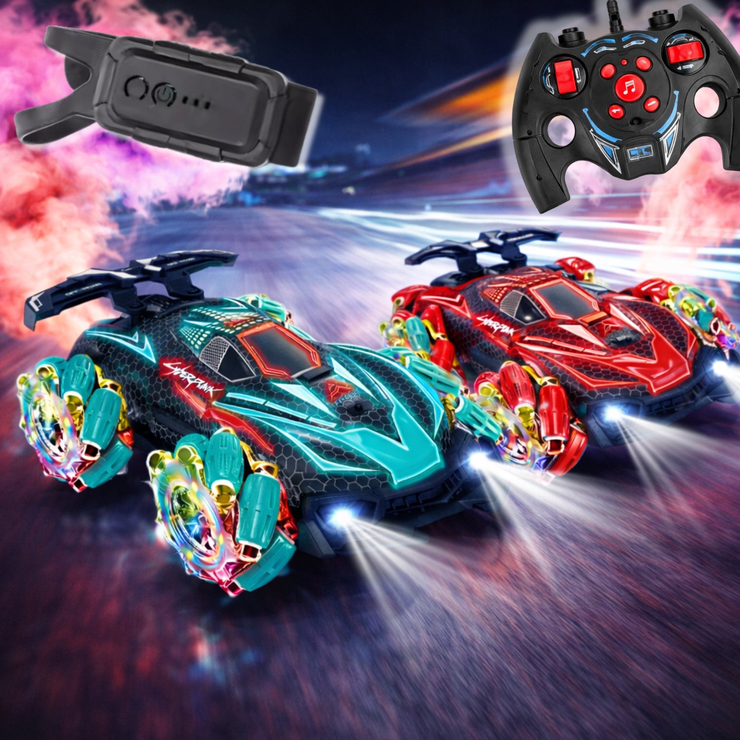 RC Drift 360° 4x4 with Water Pair and LED – Remote Control + Headband Manufacturer code Samochód ZDALNIE STEROWANY Autko Drift
