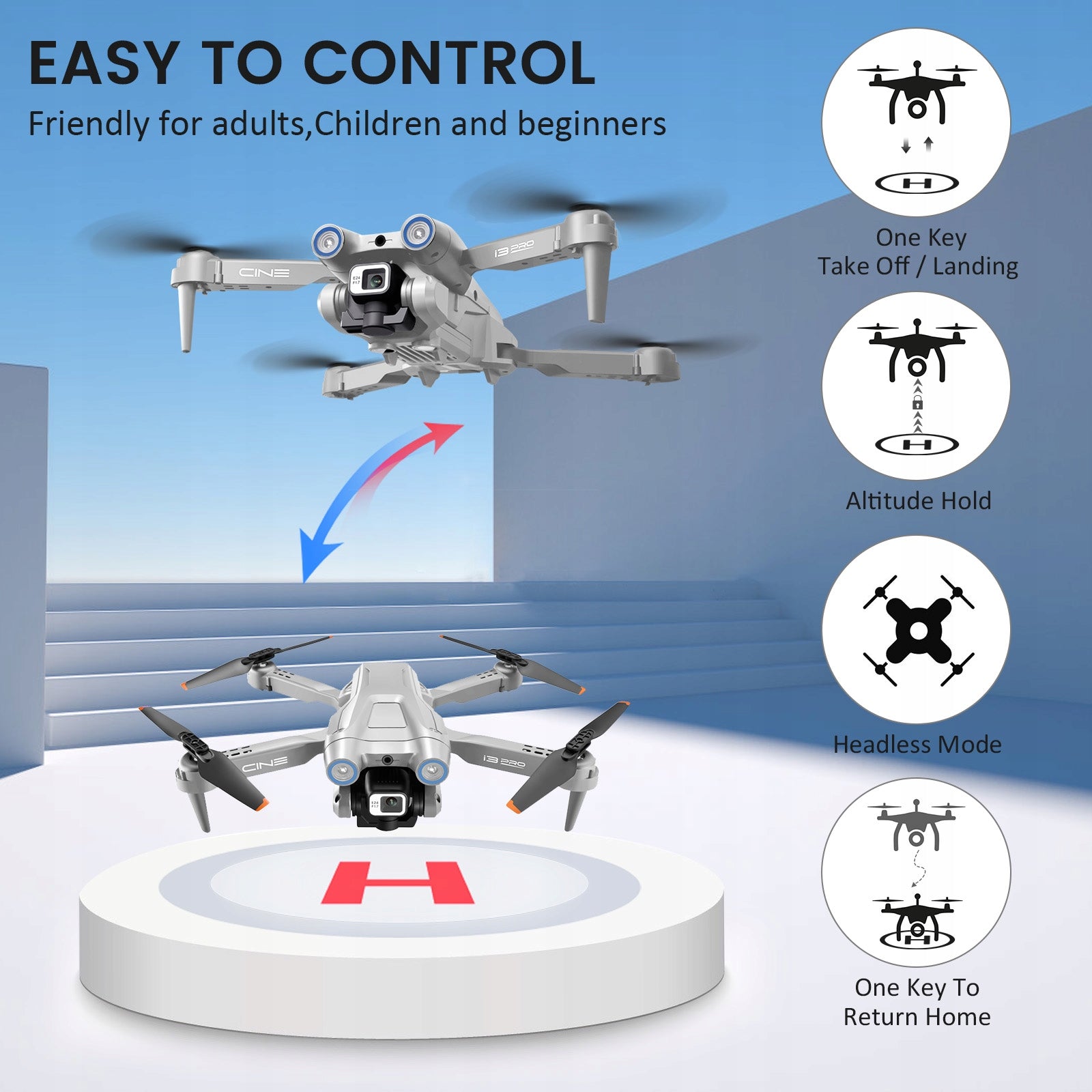 RC Drone i3 PRO 4K Aerial Photos HD Quadcopter Brand CJC