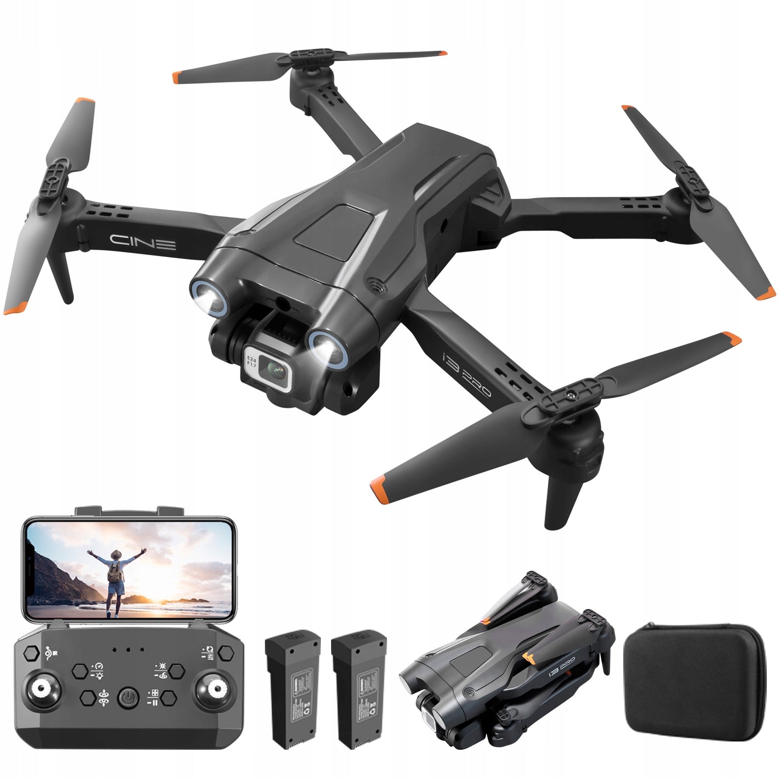 RC Drone i3 PRO 4K Aerial Photos HD Quadcopter