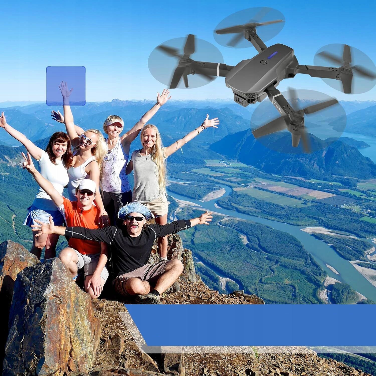 RC QUADROCOPTER 2.4GHZ WIFI FPV DUAL CAMERA FOLDABLE DRONE RC, 3 BATTERIES Brand no brand