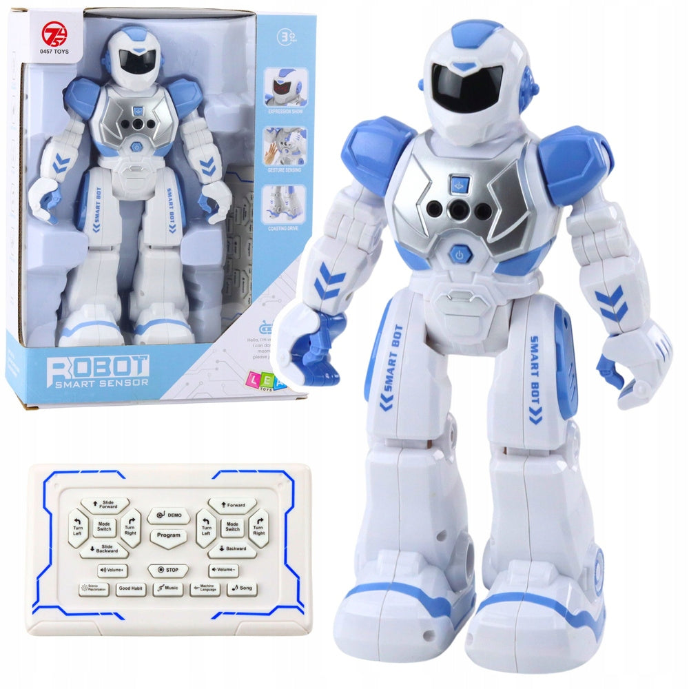 RC Remote Controlled Educational Robot Speaks Dance Lights Sounds Blue