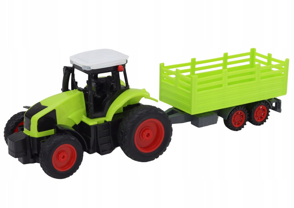 RC Remote Controlled Tractor With Trailer 1:16 Green Color multicolor