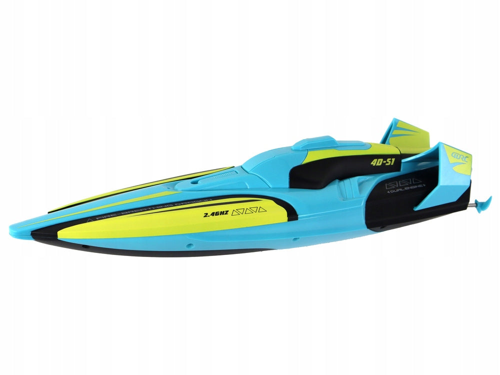 RC Water Boat 2.4G Yellow Turquoise Waterproof Remote Control Fun Brand LEAN Toys