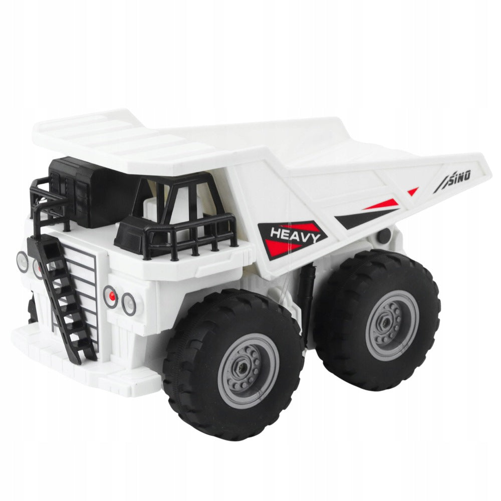 RC dump truck remote controlled 1:24 lights sounds 22 cm white 2.4GHz Brand LEAN Toys