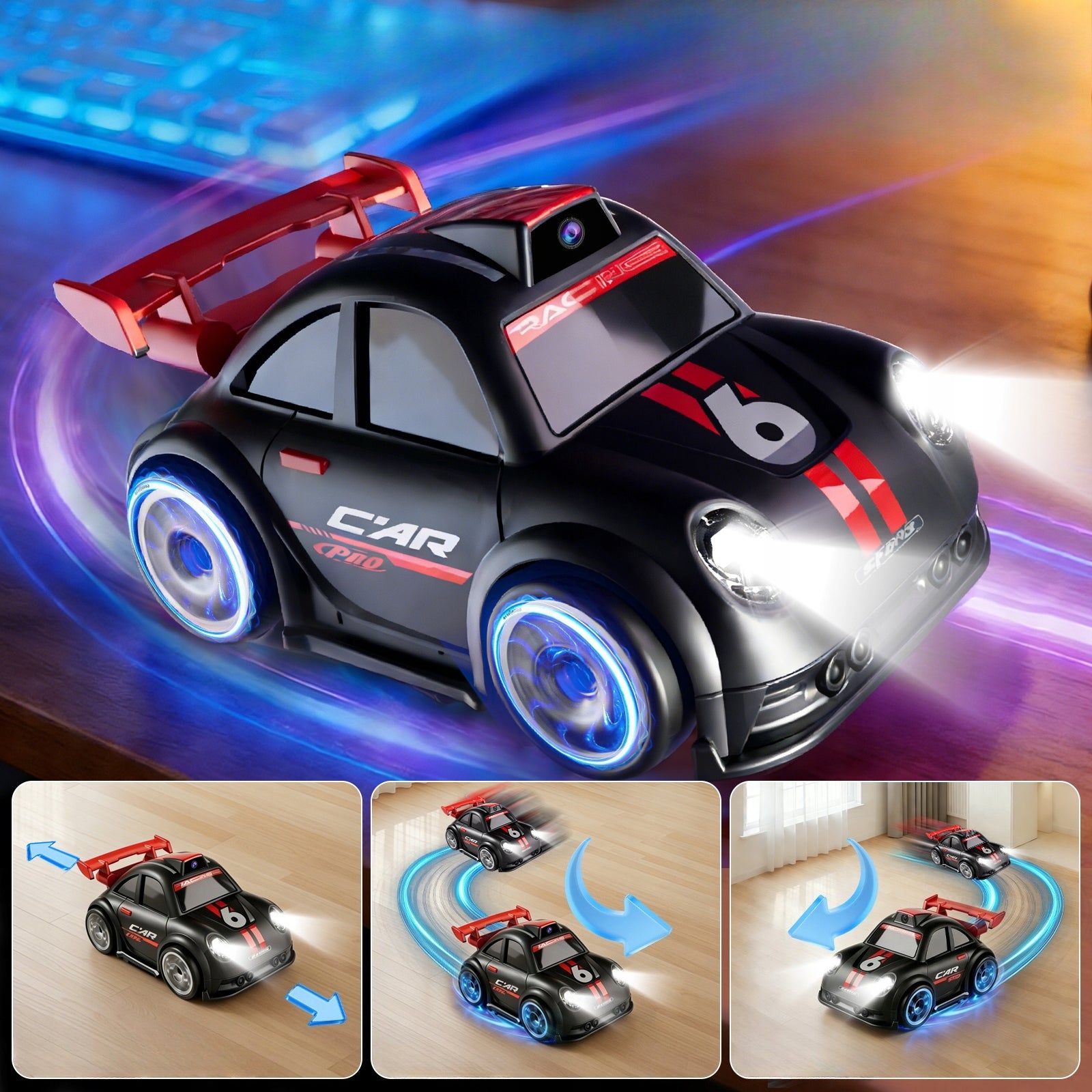 RC racing car with camera and screen control, drifting interactive toy Brand no brand