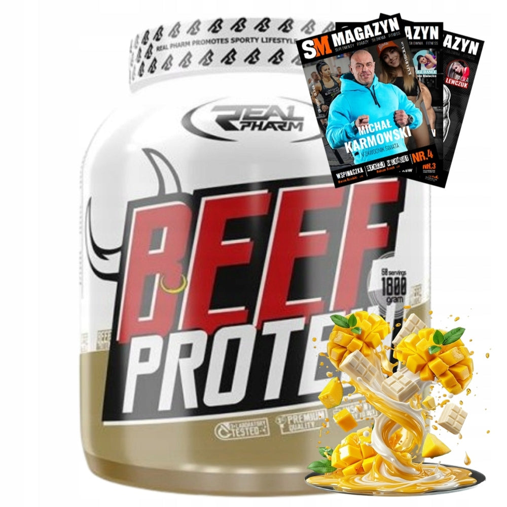 REAL PHARM BEEF WHEY 1800g BEEF PROTEIN CONDITIONER HYDROLYZATE MUSCLES