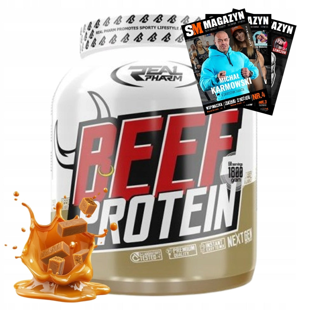 REAL PHARM BEEF WHEY 1800g BEEF PROTEIN HIGH PROTEIN SUPPLEMENT