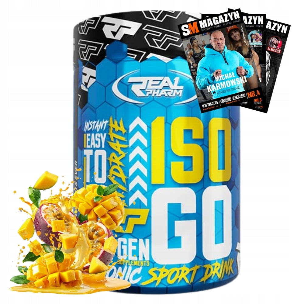REAL PHARM ISO GO 600 g CARBOHYDRATES BCAA VITAMINS ELECTROLYTE AMINO ACIDS
