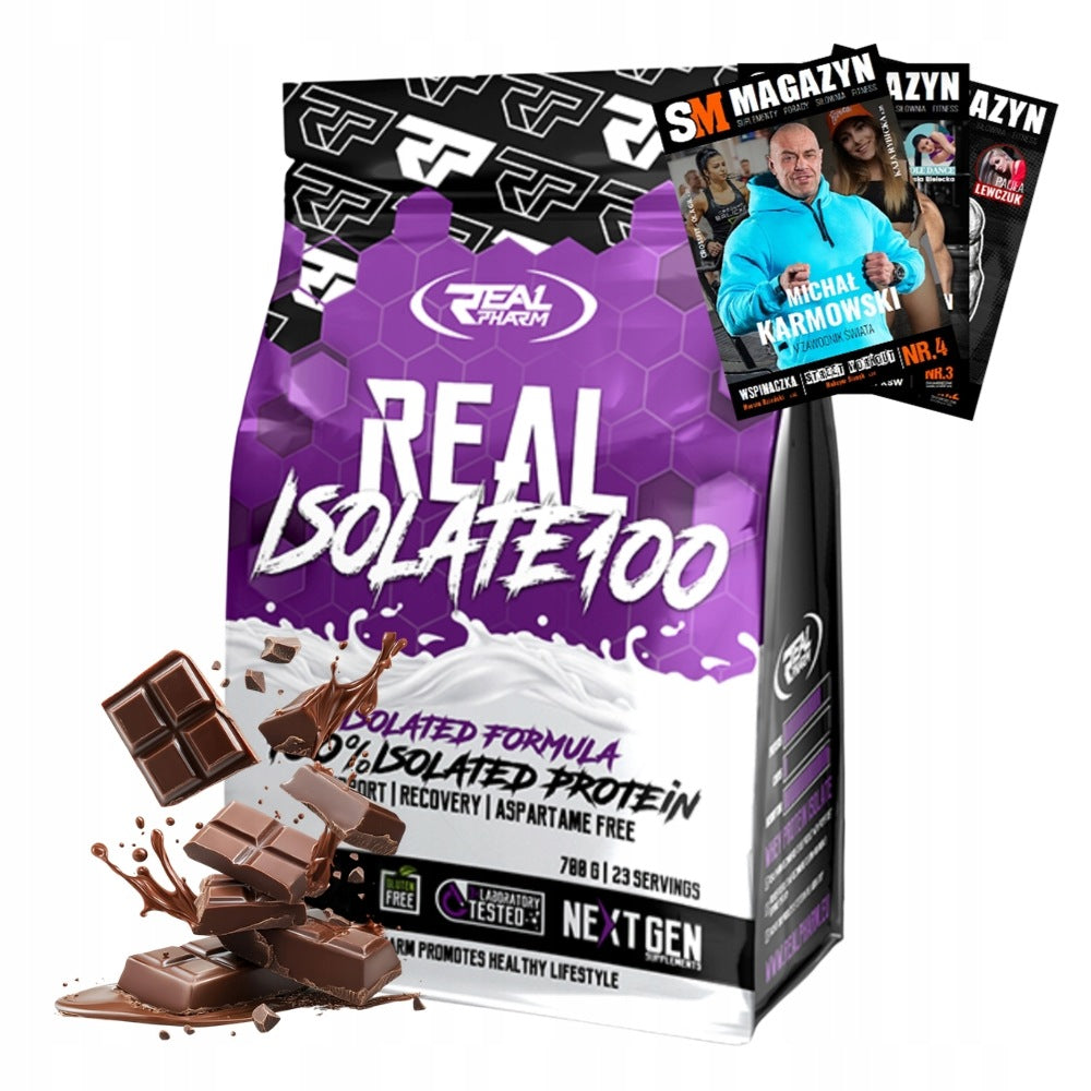 REAL PHARM ISOLATE 100 700g PROTEIN SUPPLEMENT MUSCLE MASS STRENGTH