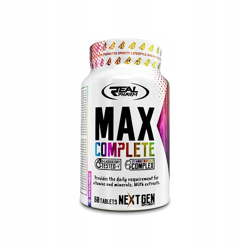 REAL PHARM MAX COMPLETE 60 TAB MINERALS VITAMINS CONCENTRATION METABOLISM