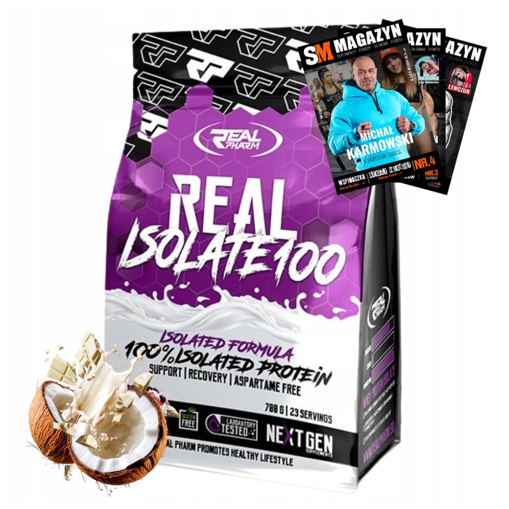 REAL PHARM REAL ISOLATE 1800g HIGH PROTEIN SUPPLEMENT WPI MUSCLE MASS